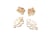 4 Breloques feuilles monstera 19*13mm doré