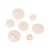 Lot de 6 boutons tunnel classique ivoire