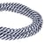 Bobine 50m Cordon damier polyester 5mm tressé bleu/blanc