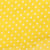 Coupon de tissu en coton Jaune pois blanc 55 cm