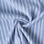 Tissu Polyviscose Seersucker aspect Lin lavé Suzy rayures Blanc sur fond Bleu ciel