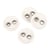 Lot de 3 boutons 2 trous blanc 25mm