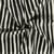 Tissu Viscose Coton aspect Lin rayures Noir sur fond Blanc cassé