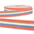 Disquette 25m ruban gros grain stripes Rouge