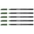 Lot de 5 feutres de coloriage pointe fine - EDDING - 1200 vert olive - 1 mm