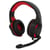 Amstrad Casque Pro Gamer 40mm Power Bass Rétroéclairage LED Arceau et Micro Ajustables Noir / Rouge