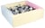 Piscine à balles carrée avec 300 balles – rose, bleu, jaune (pastel)/noir, blanc, gris, argent - Velinda