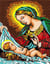 Kit canevas blanc La vierge 20x25cm