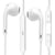 Mayaxess Écouteurs Filaires USB-C pour Samsung Galaxy S25 avec Micro intégré Blanc