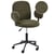 Chaise de Bureau Vert Foncé en Bouclé Base à Hauteur Ajustable Home Office Moderne