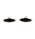 Lot de 6 boutons buchette simili cuir 48mm noir