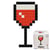 Kit mosaïque DIY pixel art - Verre de vin - Classique