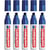 Lot de 5 marqueurs permanents - EDDING - Pointe biseau 4-12 mm - Bleu