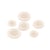 Lot de 3 boutons ronds 2 trous blanc