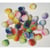 Pompons "Arc en ciel", assorties, 25 mm, 35 pces