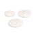 Lot de 6 boutons rond bouteilles recyclées 2 trous blanc