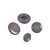 Bouton à queue nylon recylé gris foncé