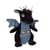 Peluche - Peluche Dragon sonore, noir 17 cm