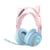 Casque Audio Stéréo Bluetooth Sans Fil Oreilles De Chat Avec Micro Détachable Rose + Bleu YONIS
