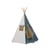Tente Tipi avec pompoms et tapis Jeans