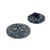 Lot de 6 boutons rond à queue écorces de riz bleu marine