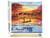 Peinture par Numéro Figured'Art - Coucher de soleil Eléphants - Kit de Loisir Créatif DIY Numéro d'Art Complet - 40x50cm toile roulée + châssis en bois à monter