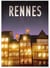 Affiche ville Rennes nuit | A3 : 29,7x42cm