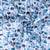 Tissu Coton imprimé Lou Fleuris bleu sur fond Blanc