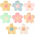 8 Assiettes Marguerite Pastel