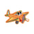 Lot de 3 écussons  transports rigolos avion orange 6,2cm x 4cm