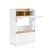 SoBuy FWT109-WN Bureau Pliant, Table d'Ordinateur Rabattable, Table de Bureau, Petite Bureau avec Étagères de Rangement, Table de Travail, Table Informatique