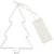 4 Marque-Places Sapin de Noël Blanc