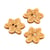Lot de 3 boutons en bois 2cm x 1,8cm flocon