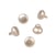 Lot de 3 boutons ronds boule à queue alliage 9mm argent