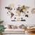 Carte du monde en bois 2d multicolor s