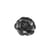 Broche fleur camélia 7 cm noir