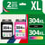 304XL - Pack 2 cartouches HP 304 XL compatibles HP DeskJet 2630 2620 - 123CONSOMMABLES