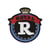 Lot de 3 écussons thermocollants badge royal R Royal 5cm