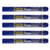 Lot de 5 marqueurs permanents - PENTEL - Pointe biseautée 2-4mm - Bleu