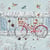 Lot de 4 serviettes en papier découpage collage 33 cm VELO DE NOEL