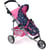 Petite poussette de jogging LOLA Rose et Bleu Papillons pour poupée