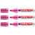 Lot de 3 marqueurs permanents - EDDING - Pointe biseautée 2-7 mm - Rose