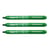 Lot de 3 marqueurs permanents rétractables - PENTEL - Pointe conique moyenne - Vert