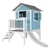 AXI Maisonnette Lodge XL en bois Bleue toboggan Blanc - Axi House