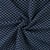 Tissu Jean Coton Carreaux sur fond Bleu foncé