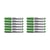 Lot de 12 marqueurs effaçables pointe ogive 7 mm - GIOTTO - Encre verte