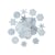 100 Confettis Flocons Bleu Glacier