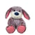 Peluche - Peluche Les marinières - Peluche chien marron rayures rouges - 24 cm