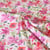 Tissu Viscose Sanfor Thalia rose sur fond Blanc
