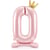 Ballon Debout - Chiffre 0 Rose